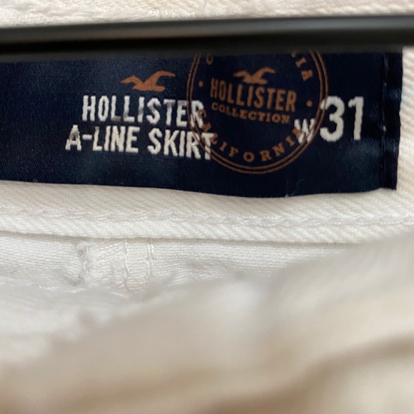 White Hollister A-Line Button Up Skirt - Picture 3 of 3